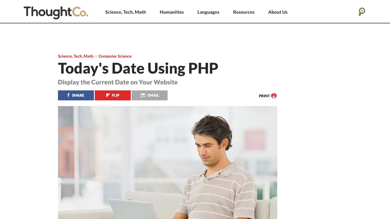 Display Today's Date on Your Website - ThoughtCo